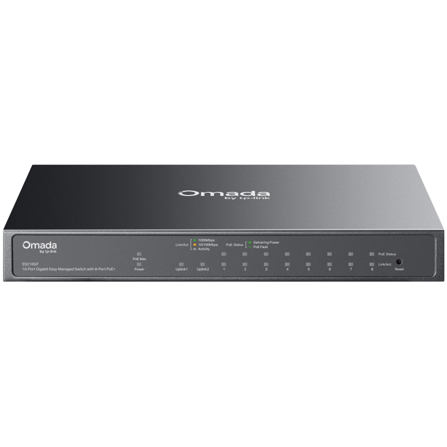 TP-Link ES210GP Omada 10-Port Gigabit Easy Managed Switch with 8-Po...