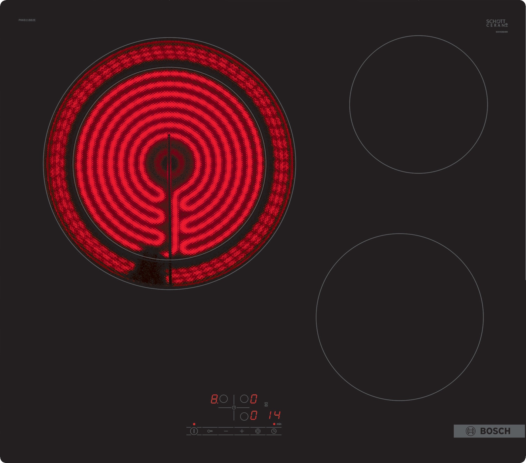 BOSCH Staklokeramička poča Serie 4| 60 cm tri kola
