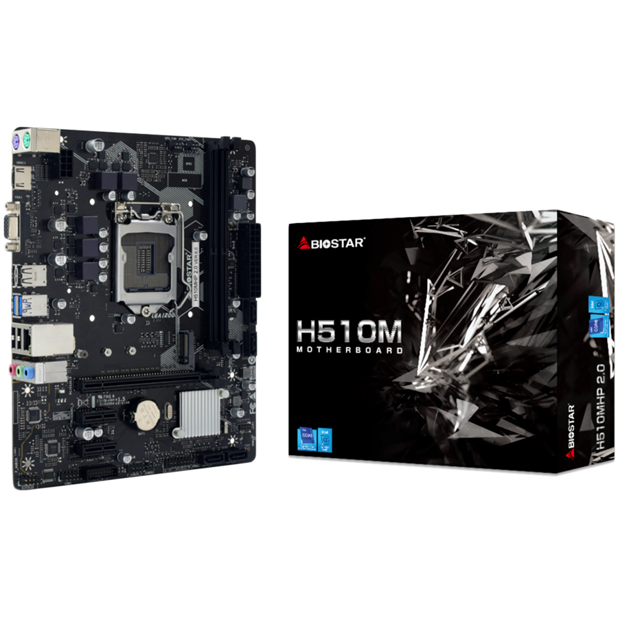 BIOSTAR MB H510 Socket 1200  2 x DDR4 DIMM 4 x SATA III 1 x M.2 1 x...