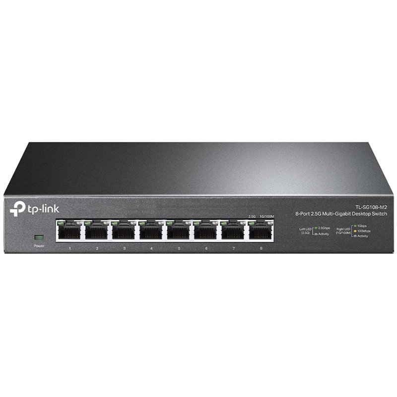 8-port Desktop 2.5G Unmanaged switch, 8 100/1G/2.5G RJ-45 ports, Fa...