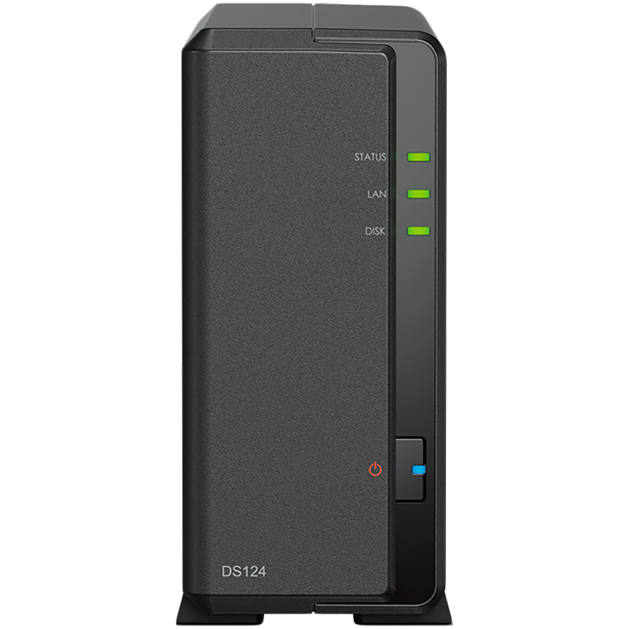 Synology DiskStation DS124 1-Bay NAS, CPU 4-core 1.7 GHz, 1 GB DDR4...