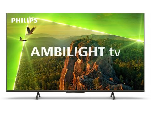 Philips 4K LED Ambilight TV, PUS8518, 55 Pulgadas, UHD 4K TV, 60Hz, P5 Picture  Engine, HDR10+, Google Smart TV, Dolby Atmos, Altavoces 20  W, Soporte, Prime, Netflix, , Asistente de Google, Alexa