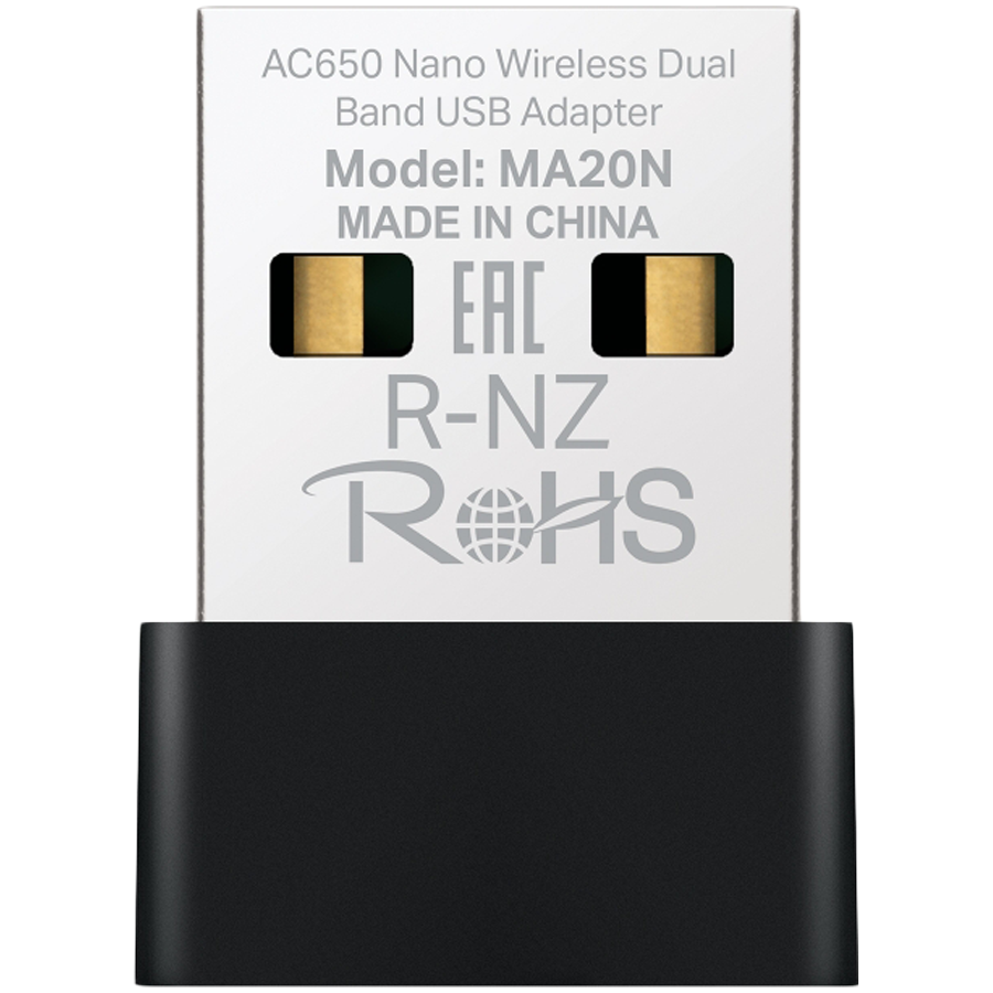 Mercusys MA20N AC650 Nano Wi-Fi USB Adapter, 200 Mbps at 2.4 GHz + ...