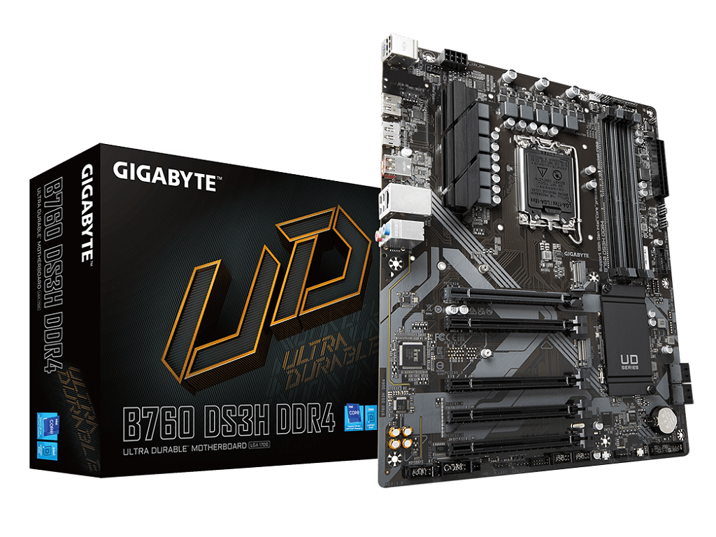 Gigabyte MB B760 DS3H DDR4LGA1700; 4xDDR4;2xM.2; 4xSATA;6xUSB; HDMI, DP; ATX