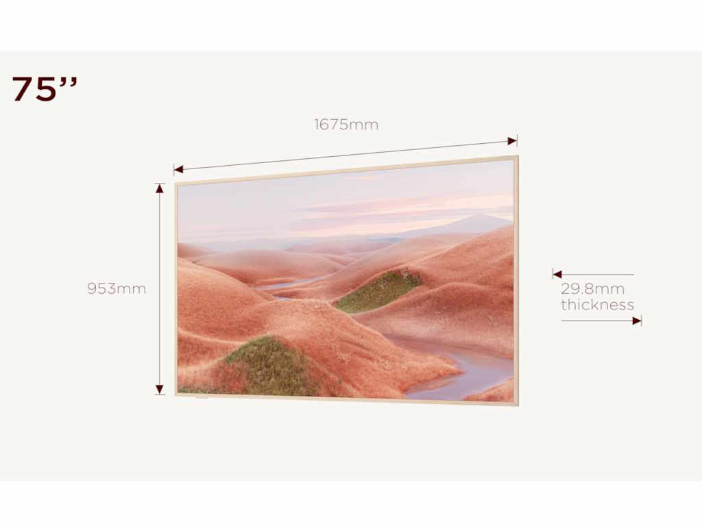 TCL 75"A300W NXTVISION 4K QLEDGoogle OS; 144Hz VRR ART TV;Dolby Atmos; Ambient mode; HDMI 2.1