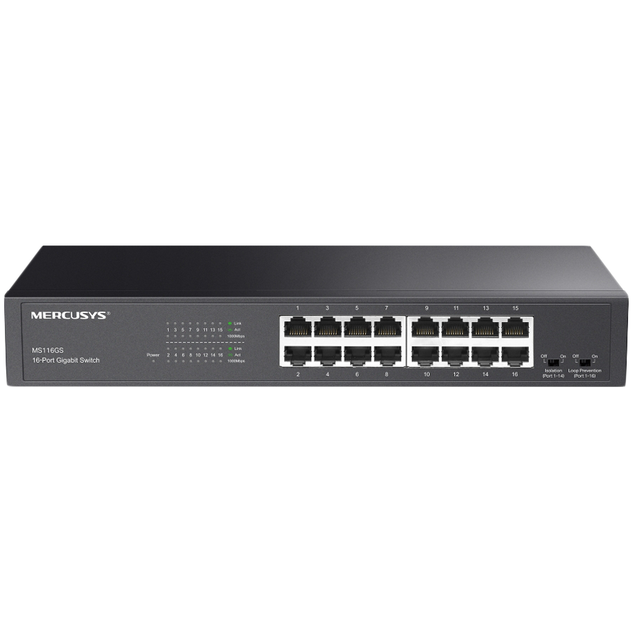 Mercusys MS116GS 16-Port Gigabit Desktop/Rackmount Switch, 16x10/10...