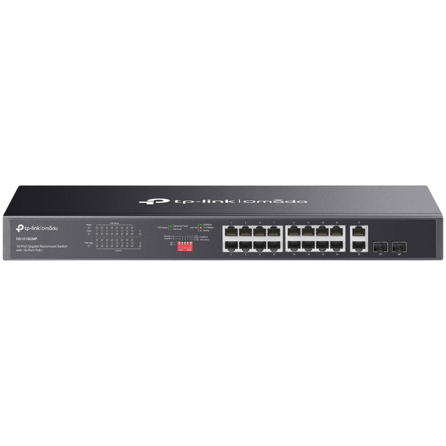 Omada 18-Port Gigabit Rackmount  Switch with 16-Port PoE+ PORT: 16×...