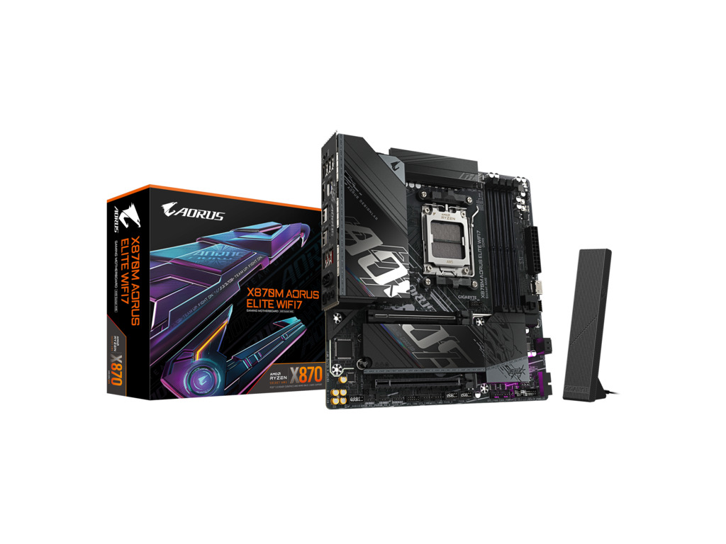 Gigabyte MB X870M AORUS ELITE AM5, 4x DDR5, 2x M.2, 2xSATA 2x HDMI, 12x USB, mATX