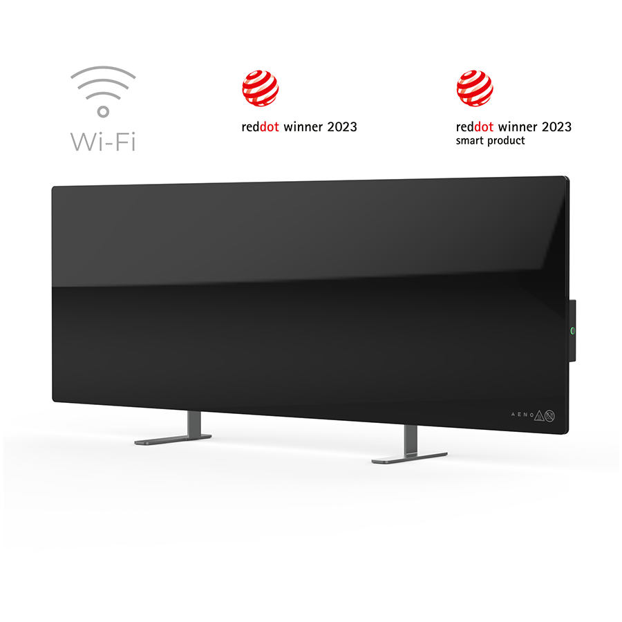 AENO Premium Eco Smart Heater, 700W, Tempered glass, Infrared+conve...