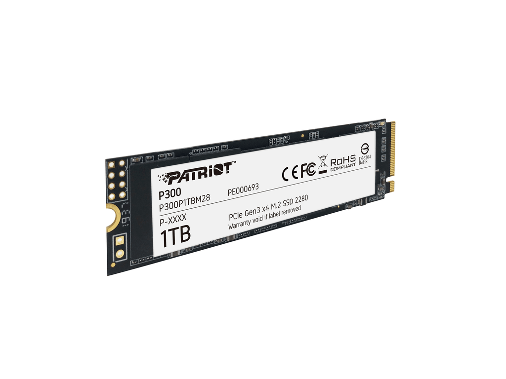 Patriot SSD 1TB M.2;P300 M.2 PCIe Gen 3 x4;up to R/W : 2100/1650MB/s