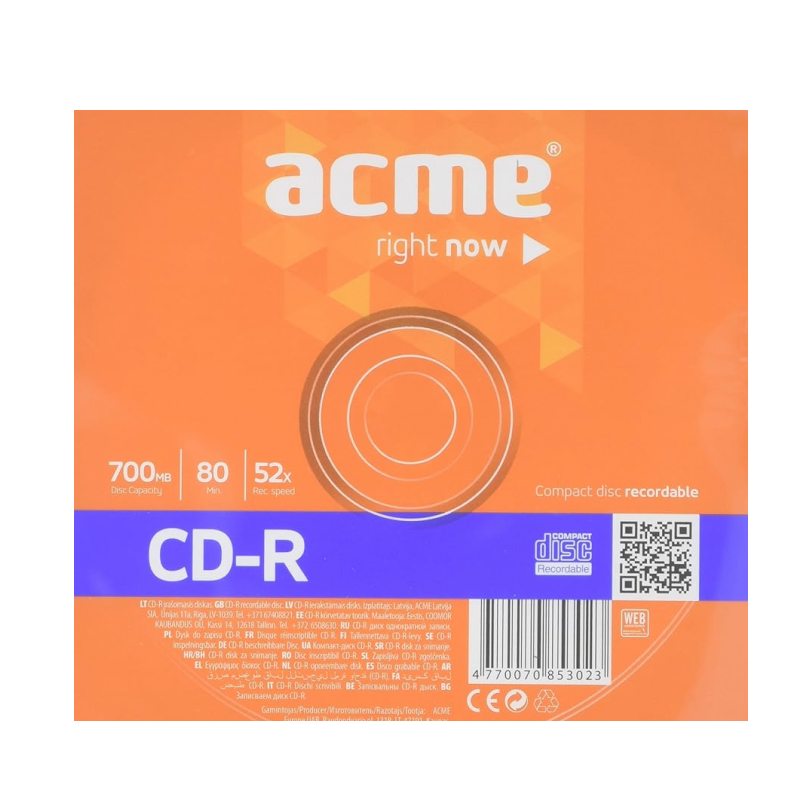 MEDIJ CD-R ACME 1-52X 700MB 80MIN