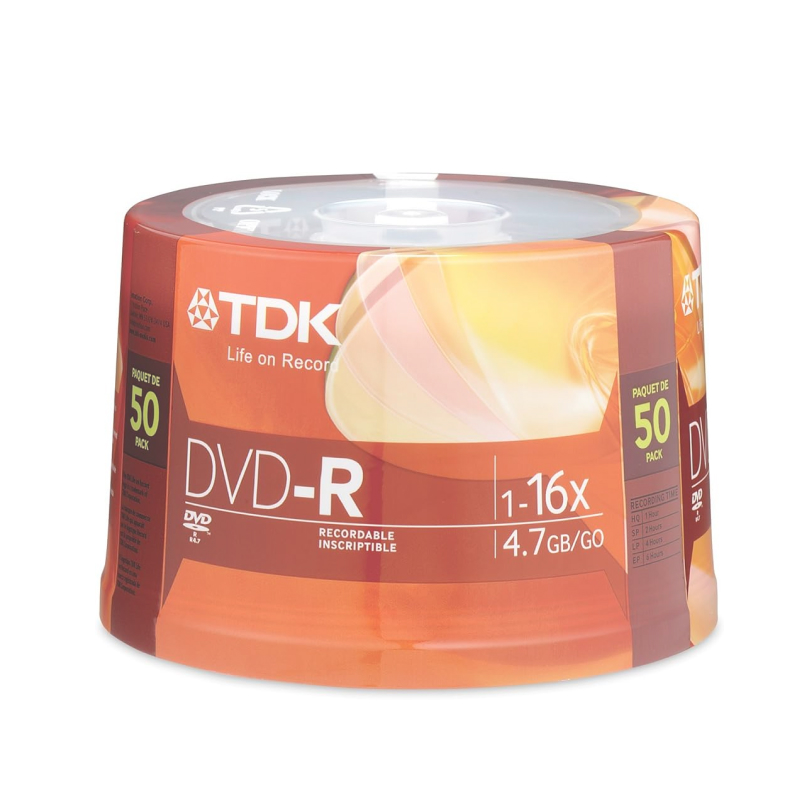 MEDIJ DVD-R TDK 50PAK SPINDL