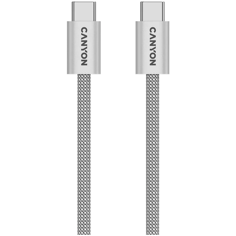 Kabel Canyon OnWire USB-C to USB-C 60W Magnet Braided  1m CCMG60 Light Gray