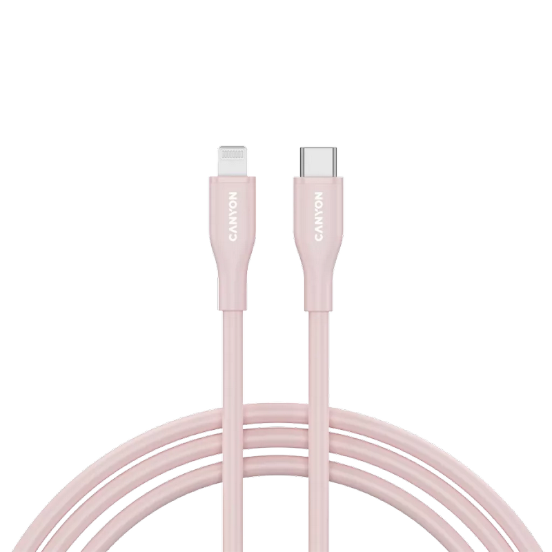 Kabel Canyon USB-C to Lightning Cable 1m CLNM60 Pink