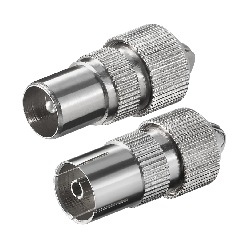  Konektor Zed RF utikač + RF utičnica metalna set