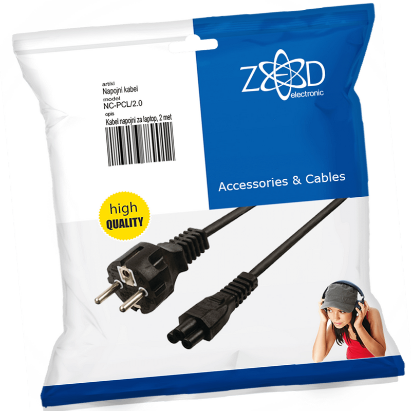 Zed napojni za laptop (mickey mouse) 2.0m