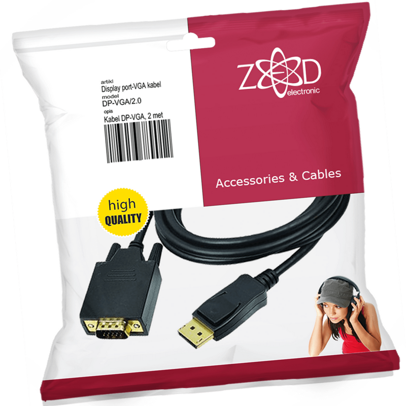  Kabel Zed display port na vga 2.0m