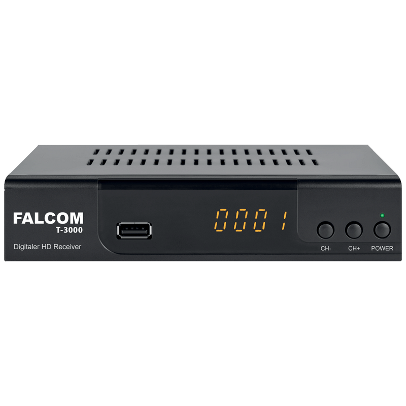 Prijemnik Falcom T-3000 DVB-T2/C H265 HEVC Crni
