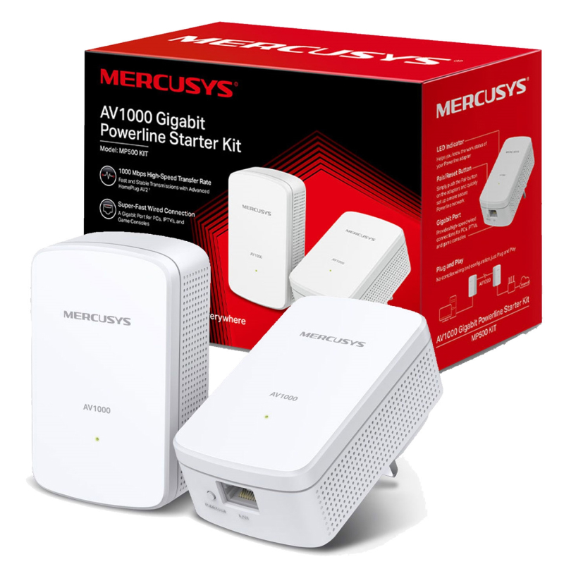 Powerline Mercusys MP500 KIT| AV1000 Gigabit Starter Kit