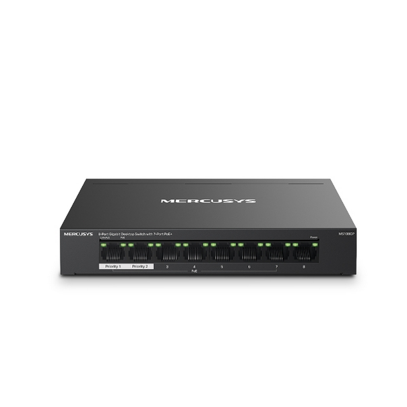 Switch Mercusys 8-Port Gigabit Desktop Switch with 7-Port  PoE+ MS108GP