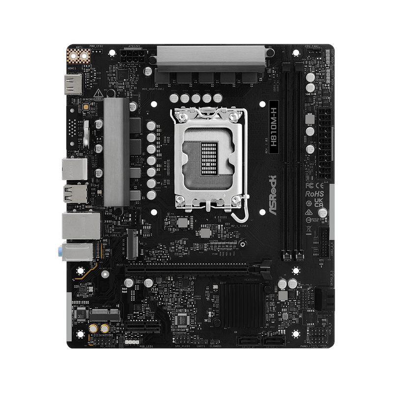 ASROCK MB H810M-H2xDDR5, M.2, 4xSATA, 10xUSBHDMI, Micro ATX