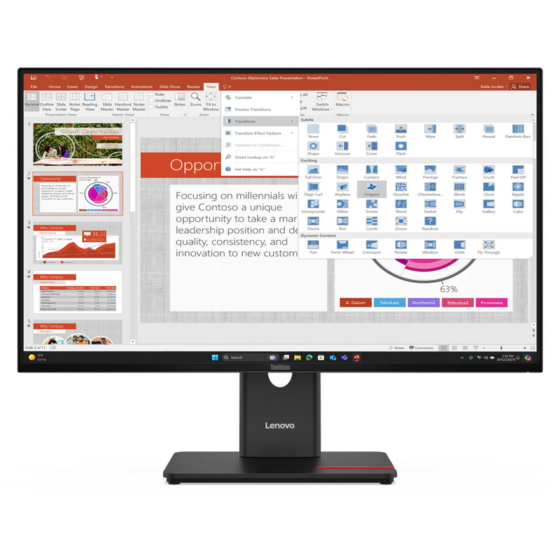 Lenovo ThinkVision T27-40 Monitor 27" IPS, 16:9, 1920 x 1080 (FHD),...