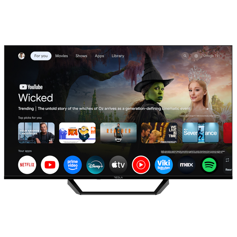 TESLA TV 40E655BFS FHD Google        Powered by Google TV       2x10W Box Speakers