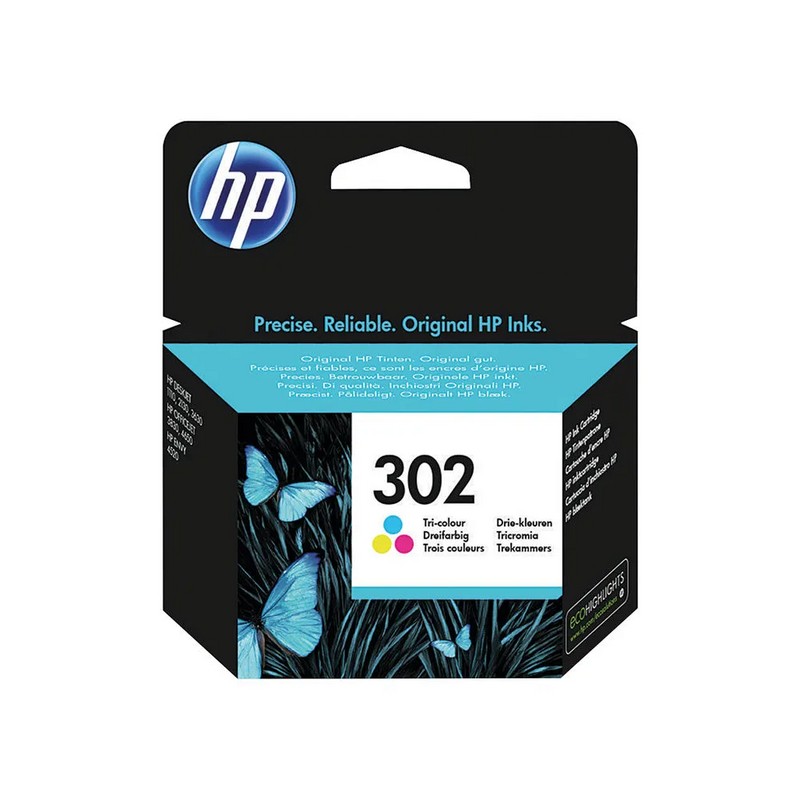 Tinta HP 302 Tri-color Original Ink Cartridge (F6U65AE)