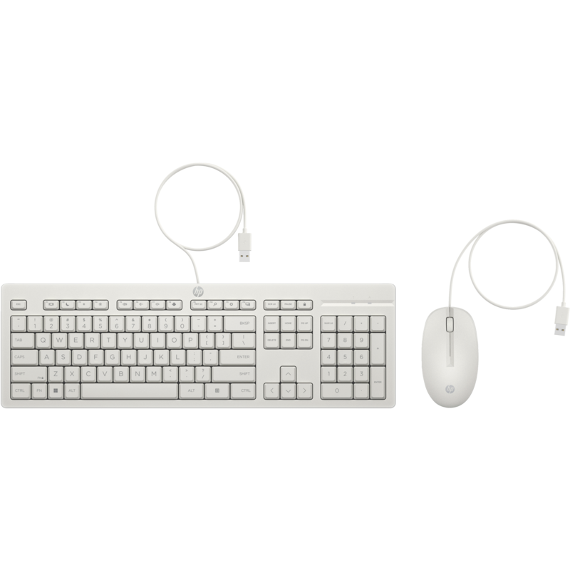 HP 225 Wired MSE and KB G2HP 225 Wired MSE and KB G2HP 225 Wired MSE and KB G2 MOUSE+KB WHIT